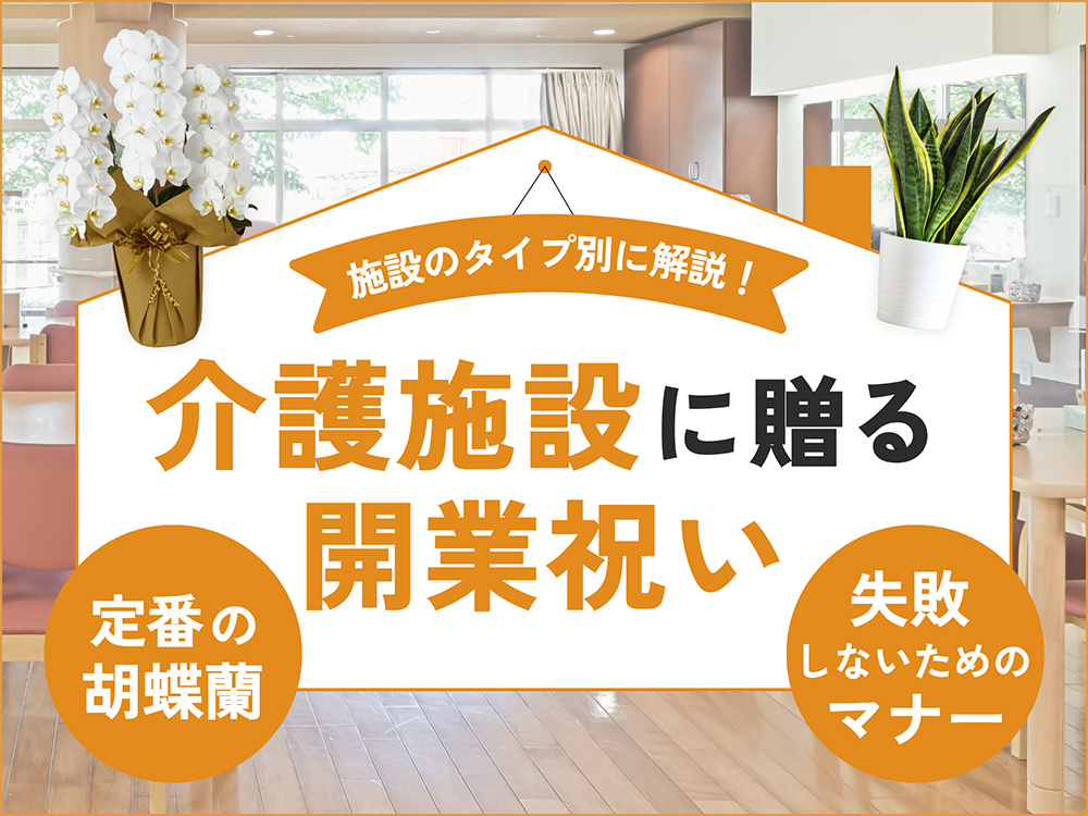 介護施設の開業祝いは胡蝶蘭や観葉植物が定番！贈りもの選びのマナーも解説
