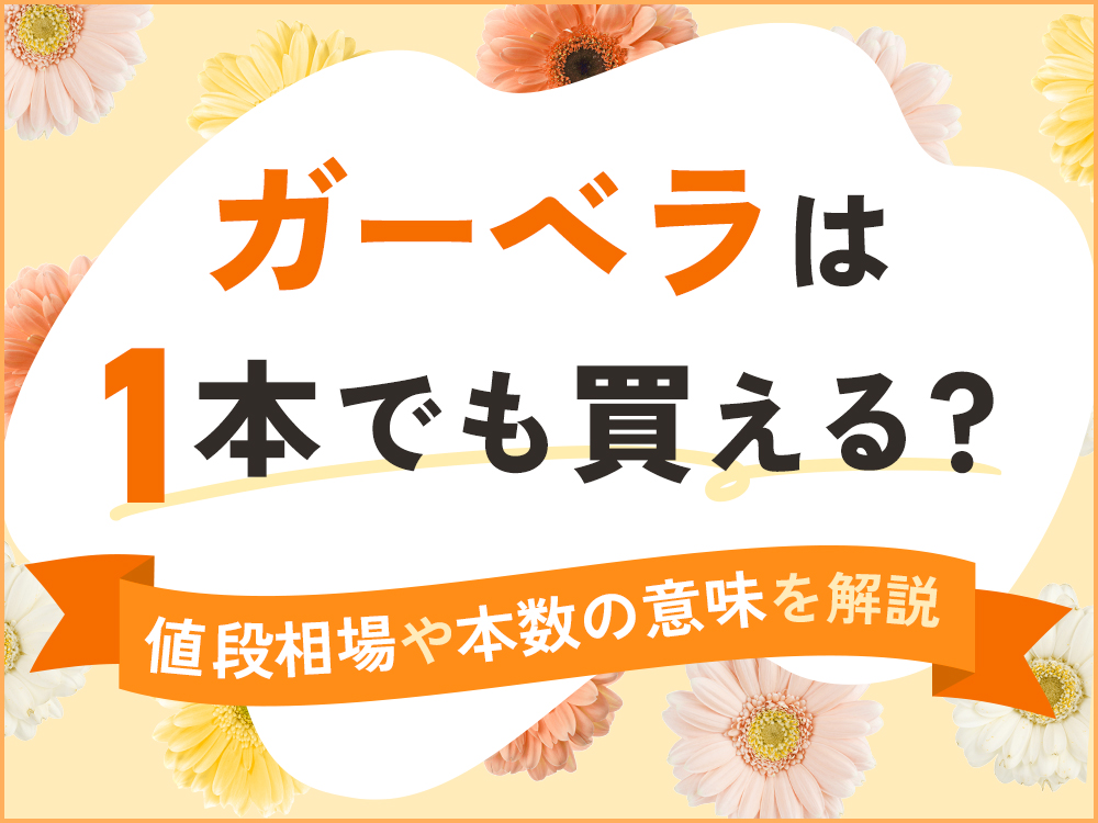 ガーベラ1本の値段は？花言葉やおしゃれなラッピング・飾り方もご紹介