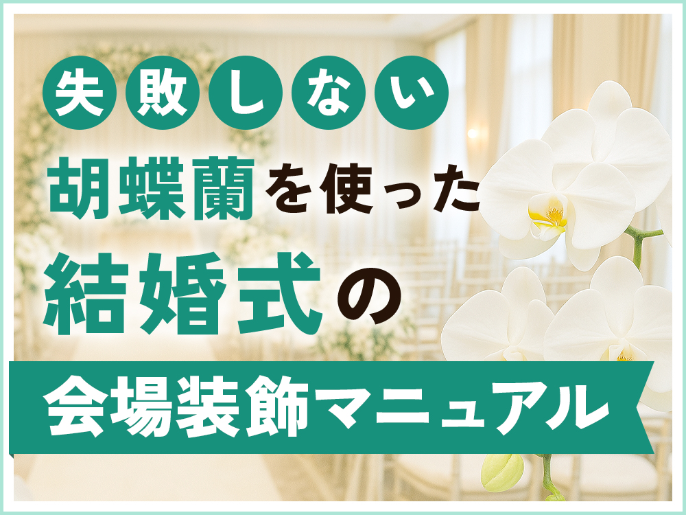 失敗しない！胡蝶蘭で魅せる結婚式会場装飾の完全マニュアル