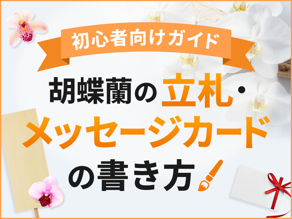 【初心者向け】胡蝶蘭の立札・メッセージカードの書き方とマナーガイド
