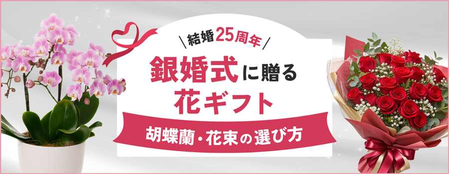 銀婚式に贈る花ギフト