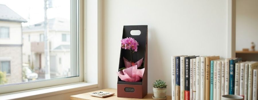 届いてすぐ、そのまま飾りたい人向け｜ボックス入りミニ胡蝶蘭