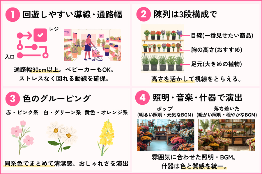 売れる花屋のディスプレイ基本ルール4選