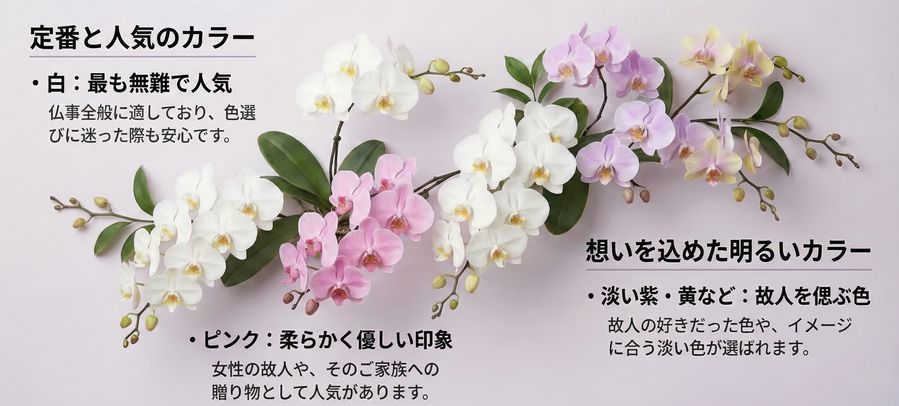 色の選び方｜明るく淡い色が人気