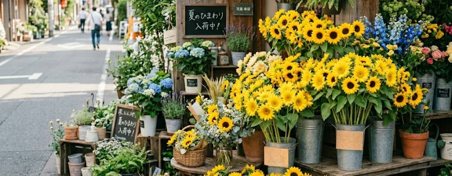 花屋でひまわりが買える時期はいつ？
