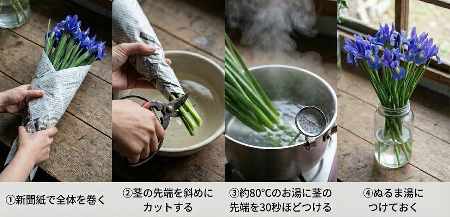 早く咲かせたい場合は「湯揚げ」がおすすめ