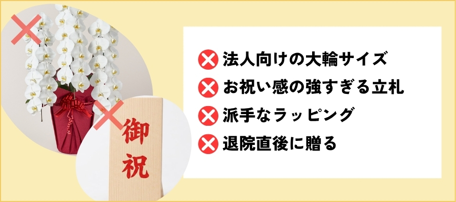 快気祝いで避けた方がいい胡蝶蘭のタブー例