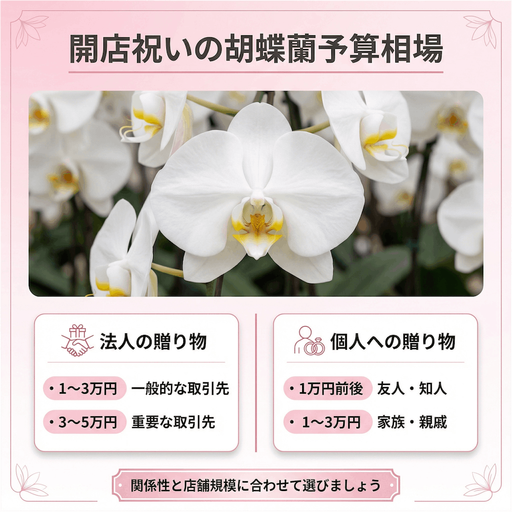 開店祝いの胡蝶蘭予算相場