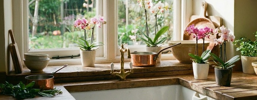 キッチンに飾る花としてミディ・ミニ胡蝶蘭が最適な理由