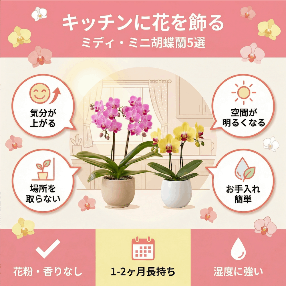 キッチンに花を飾るメリット