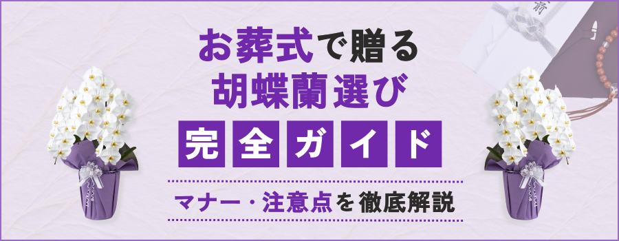 お葬式で贈る胡蝶蘭選び