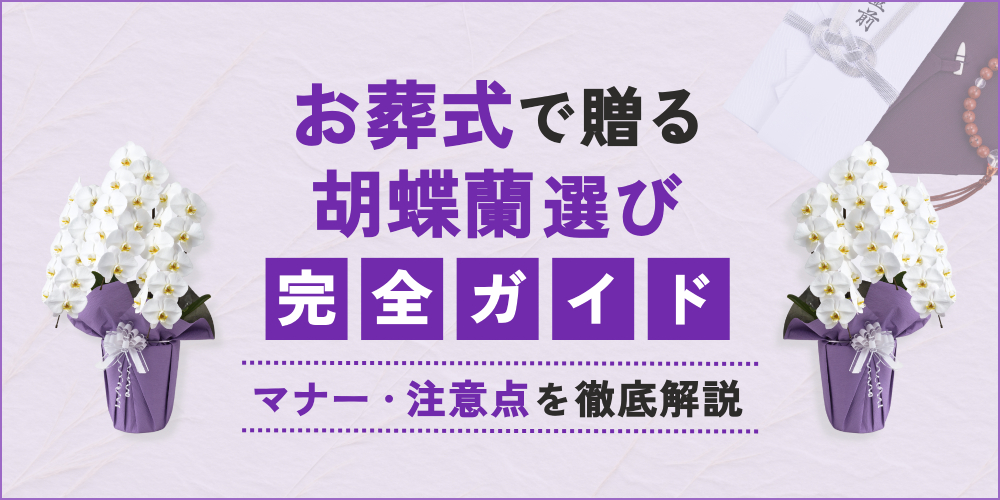 お葬式にふさわしい胡蝶蘭の選び方｜マナーや注意点も徹底解説