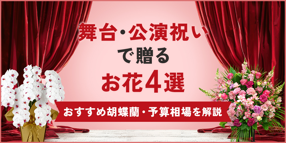 舞台・公演祝いで贈るお花4選！おすすめの胡蝶蘭や予算相場・マナーを解説