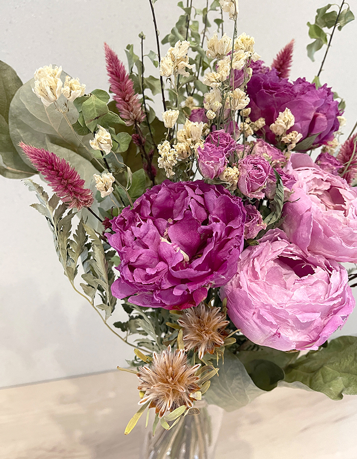 芍薬」の高級ドライフラワー販売開始！満開時のダイナミックな花