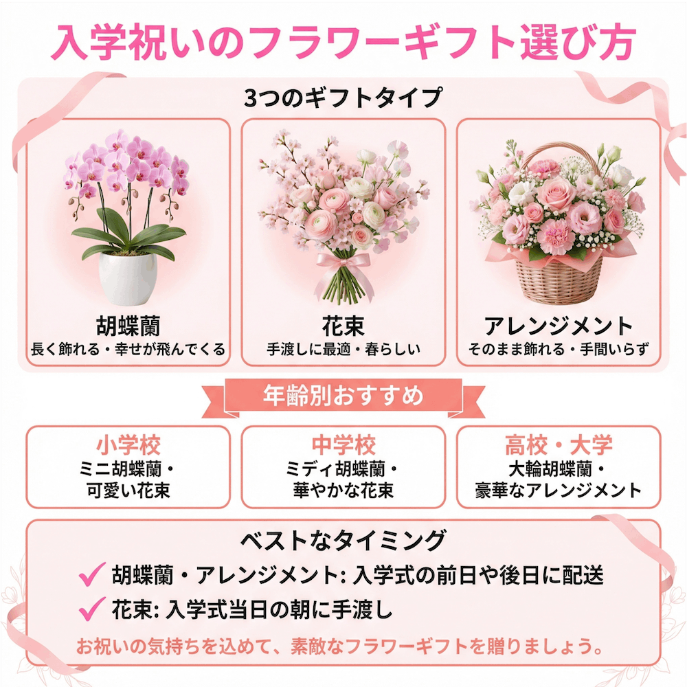 入学祝いのフラワーギフト選び方