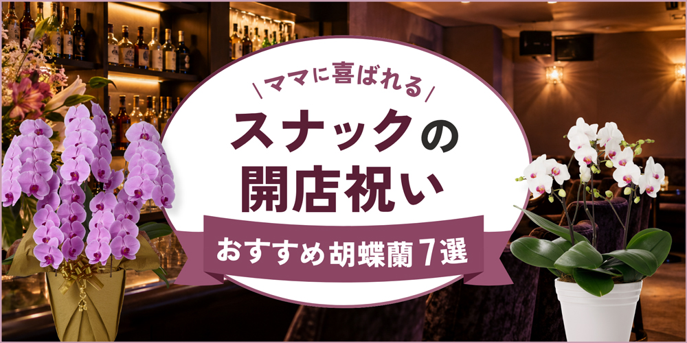 スナックの開店祝いに！ママに喜ばれる胡蝶蘭ギフトの選び方