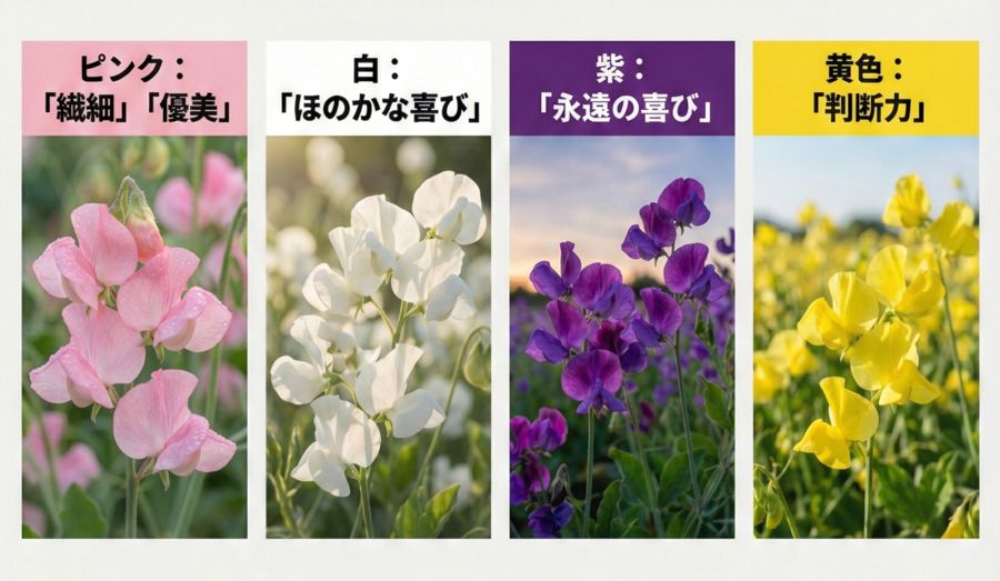 【色別】スイートピーの花言葉