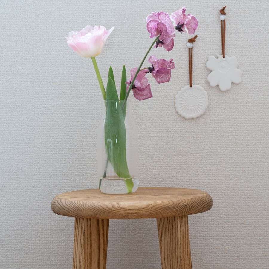 スイートピーとチューリップを組み合わせた王道アレンジ