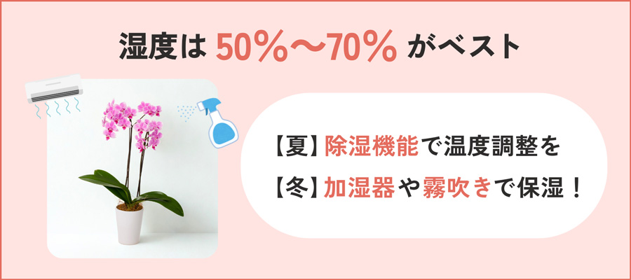 湿度は50～70％がベスト