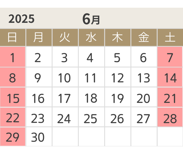 6月カレンダー